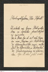 Nachlass Franz Steindachner, Brief von Paul Buric an Franz Steindachner (30.12.1906), Inv.Nr. 70.01, Seite 1